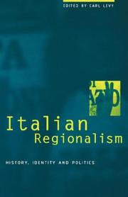 Cover of: Italian Regionalism by Carl Levy