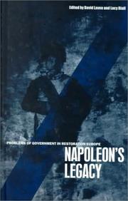 Cover of: Napoleon's Legacy: Problems of Government in Restoration Europe