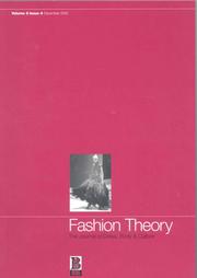 Cover of: Fashion Theory: Volume 6, Issue 4: The Journal of Dress, Body and Culture (Fashion Theory)