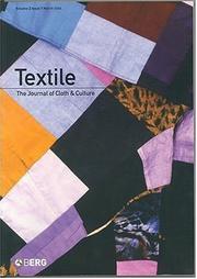 Cover of: Textile, Volume 2, Issue 1: The Journal of Cloth and Culture (Textile)