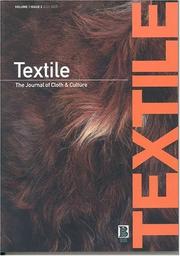 Cover of: Textile, Volume 1, Issue 2 by Pennina Barnett, Janis Jefferies, Doran Ross