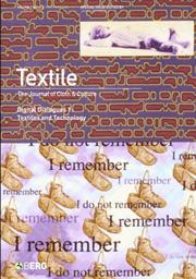 Cover of: Textile, Volume 2, Issue 3: The Journal of Cloth and Culture: Special Issue on Digital Dialogues: Textiles and Technology (Textile)