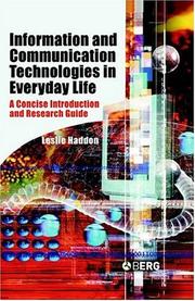 Cover of: Information and communication technologies in everyday life: a concise introduction and research guide