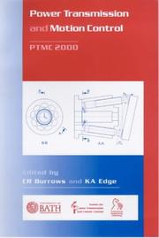 Cover of: Power Transmission and Motion Control (PTMC 2000) by C. R. Burrows