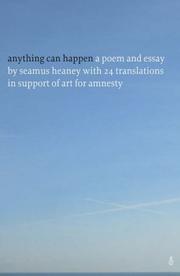 Cover of: Anything can happen: a poem and essay