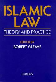 Cover of: Islamic law by edited by R. Gleave and E. Kermeli.