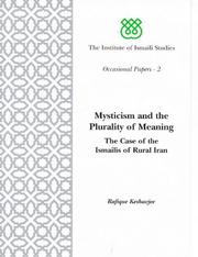 Cover of: Mysticism and the Plurality of Meaning by Rafique H. Keshavjee