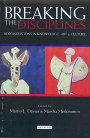 Cover of: Breaking the disciplines by edited by Martin L. Davies & Marsha Meskimmon.