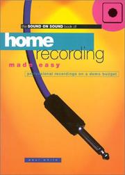 Cover of: Home Recording Made Easy