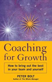 Cover of: Coaching for Growth by Peter Bolt, Peter Bolt