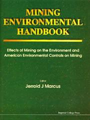 Cover of: Mining Environmental Handbook by J. J. Marcus