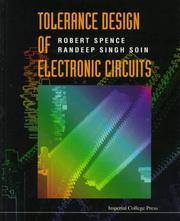 Cover of: Tolerance Design of Electronic Circuits