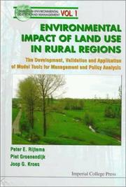 Environmental impact of land use in rural regions by P. E. Rijtema