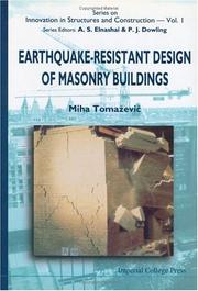 Cover of: Earthquake-Resistant Design of Masonry Buildings (Series on Innovations in Structures and Construction , Vol 1)