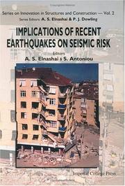 Cover of: Implications of Recent Earthquakes on Seismic Risk