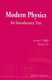 Cover of: Modern physics: an introductory text