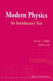 Cover of: Modern physics by Jeremy I. Pfeffer, Jeremy I. Pfeffer