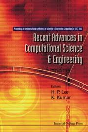 Cover of: Recent Advances in Computational Science and Engineering by H. P. Lee