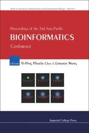 Cover of: Proceedings Of The 3rd Asia-pacific Bioinformatics Conference: Institute for Infocomm Research (Singapore) 17-21 January 2005 (Advances in Bioinformatics and Computational Biology)