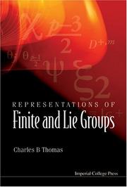 Cover of: Representations Of Finite And Lie Groups by Charles B. Thomas