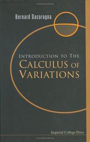 Introduction au calcul des variations by Bernard Dacorogna