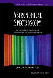 Cover of: Astronomical Spectroscopy by Jonathan Tennyson