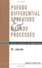 Cover of: Pseudo Differential Operators & Markov Processes by Niels Jacob