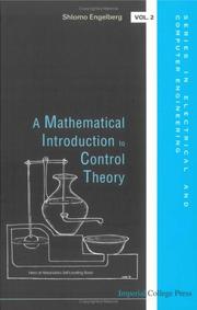 Cover of: A Mathematical Introduction to Control Theory (Series in Electrical and Computer Engineering)