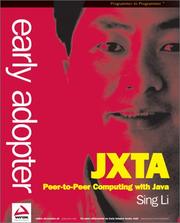 Cover of: Early Adopter JXTA: Peer-to-Peer Computing with Java