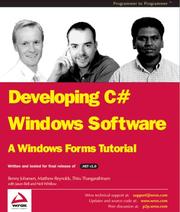 Cover of: Developing C# Windows Software: A Windows Forms Tutorial
