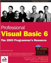Cover of: Professional Visual Basic 6: The 2003 Programmer's Resource