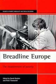 Cover of: Breadline Europe: The Measurement of Poverty (Studies in Poverty, Inequality & Social Exclusion)