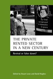 Cover of: The Private Rented Sector in a New Century by 