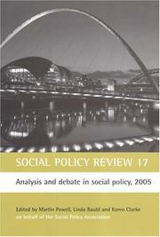 Cover of: Social Policy Review 17 (Social Policy Review S.)