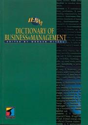 Cover of: The IEBM dictionary of business and management