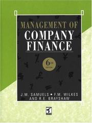 Cover of: Management of Company Finance