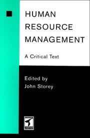 Cover of: Human resource management: a critical text