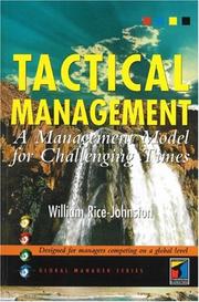 Cover of: Tactical management by William Rice-Johnston