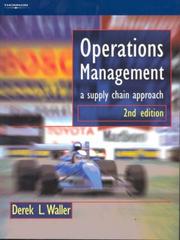 Cover of: Operations Management by Derek L Waller