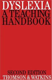 Cover of: Dyslexia: a teaching handbook