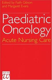 Cover of: Paediatric oncology: acute nursing care