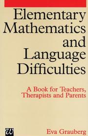 Cover of: Elementary Mathematics and Language Difficulties