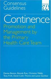Cover of: Continence by Denise Button ... [et al.].