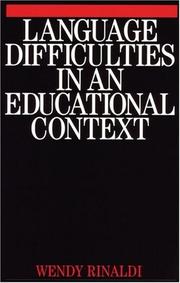 Cover of: Language Difficulties in an Educational Context