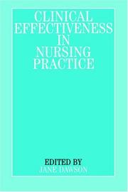 Cover of: Clinical Effectiveness in Nursing Practice