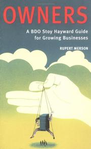 Cover of: OWNERS  A  BDO Stoy Hayward Guide for Growing Businesses by Rupert Merson