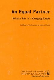 Cover of: An Equal Partner by Great Britian. Commission on Britian and Europe
