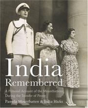 Cover of: India Remembered: A Personal Account of the Mountbattens During the Transfer of Power