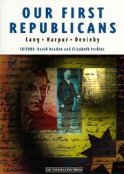 Cover of: Our first republicans | 