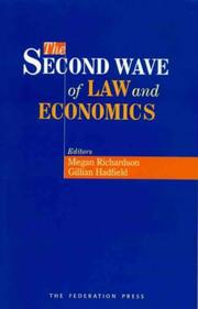 Cover of: The second wave of law and economics